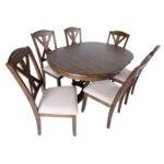 Valgomojo komplektas JAMES su 6 kėdėmis - Image 2