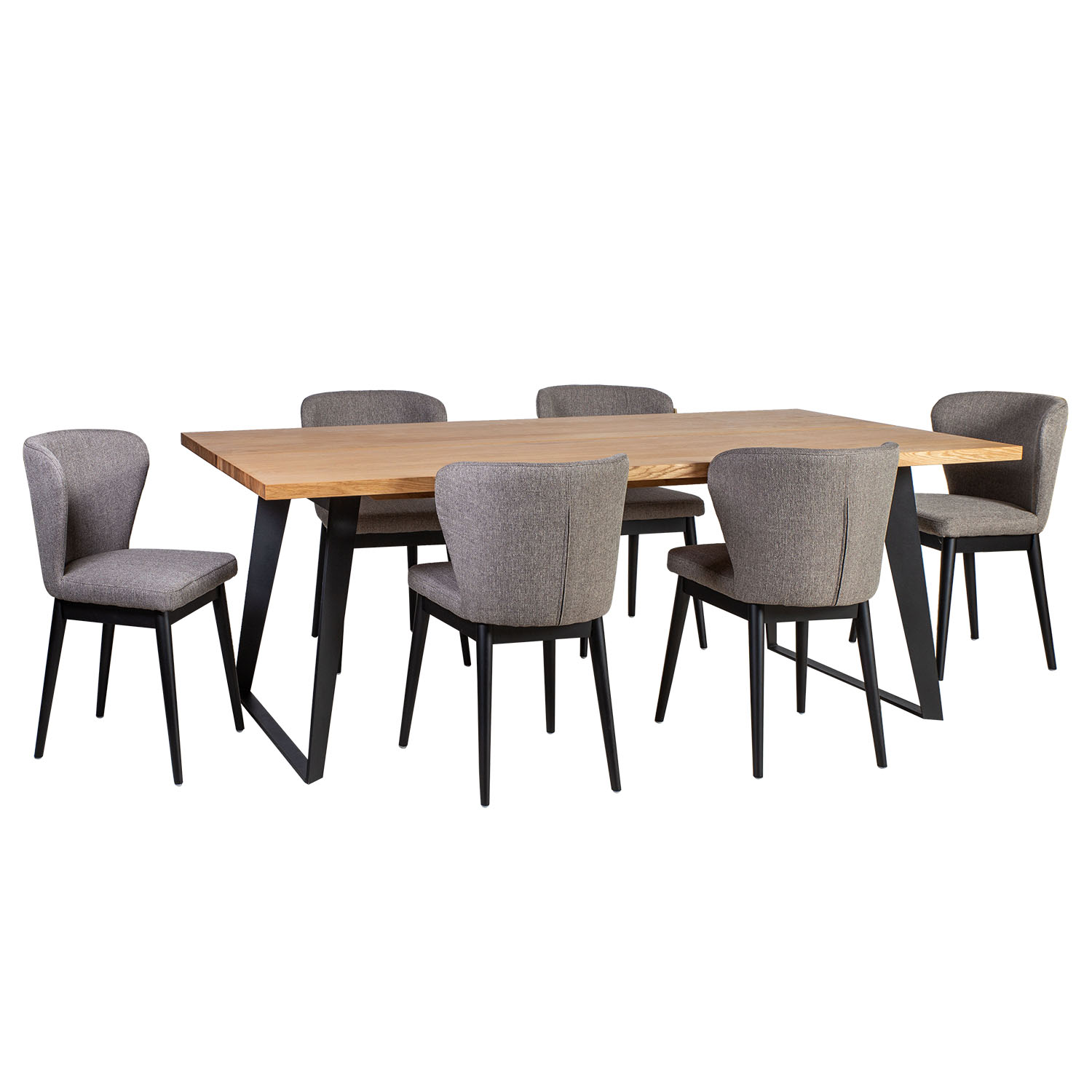 K18101 Valgomojo komplektas LISBON stalas ir 6 kėdės - Image 1