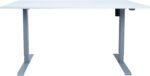 Rašomasis stalas ERGO su 1 varikliu 160x80xH71-121cm, pilkšvai baltas/sidabriškai pilkas - Image 2