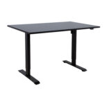 Rašomasis stalas ERGO su 1 varikliu 140x80xH71-121cm, juodas