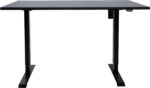 Rašomasis stalas ERGO su 1 varikliu 140x80xH71-121cm, juodas - Image 2