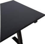 Rašomasis stalas ERGO su 1 varikliu 140x80xH71-121cm, juodas - Image 4