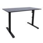 Rašomasis stalas ERGO OPTIMAL su 1 varikliu, 120x60xH71-116cm, juodas - Image 2