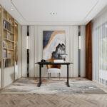 Rašomasis stalas ERGO LIGHT su 1 varikliu 120x60xH73-118cm, baltas / sidabriškai pilkas - Image 3