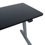 Rašomasis stalas ERGO LIGHT su 1 varikliu, 120x60xH73-118cm, juoda/sidabriškai pilka - Image 4