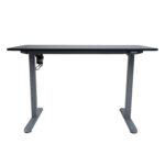 Rašomasis stalas ERGO LIGHT su 1 varikliu, 120x60xH73-118cm, juoda/sidabriškai pilka - Image 5