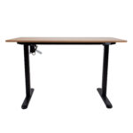 Rašomasis stalas ERGO LIGHT su 1 varikliu 120x60xH73-118cm, ąžuolas/juoda - Image 4