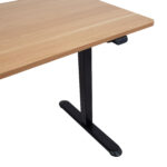 Rašomasis stalas ERGO LIGHT su 1 varikliu 120x60xH73-118cm, ąžuolas/juoda - Image 5