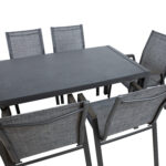 Sodo baldų komplektas DELGADO stalas ir 6 kėdės - Image 4