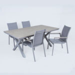 Sodo baldų komplektas CORINNA stalas ir 4 kėdės - Image 4