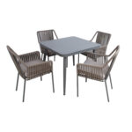 Sodo baldų komplektas ANDROS stalas ir 4 kėdės - Image 2