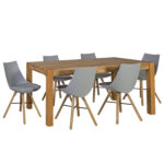 Valgomojo komplektas CHICAGO NEW stalas, 6 kėdės (37022)