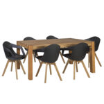 Valgomojo komplektas CHICAGO NEW stalas, 6 kėdės (37035)