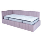 Lova JASPER 90x200cm su čiužiniu HARMONY DUO, violetinė rožinė