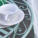 Balkono komplektas MINT stalas ir 2 kėdės, antikvarinės žalios spalvos - Image 12