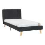 Lova JUNO 90x200 cm, su čiužiniu KUKA DUO KID, pilka - Image 2