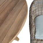 Sodo baldų komplektas KATALINA stalas ir 4 kėdės (42052) KATALINA D150xH78cm, medžiaga: perdirbta tikmedžio mediena, spalva: natūrali - Image 2