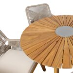 Sodo baldų komplektas FLORIDA stalas ir 4 kėdės, smėlio spalvos - Image 6