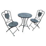 Balkono komplektas MIRT stalas ir 2 kėdės, žalias - Image 2