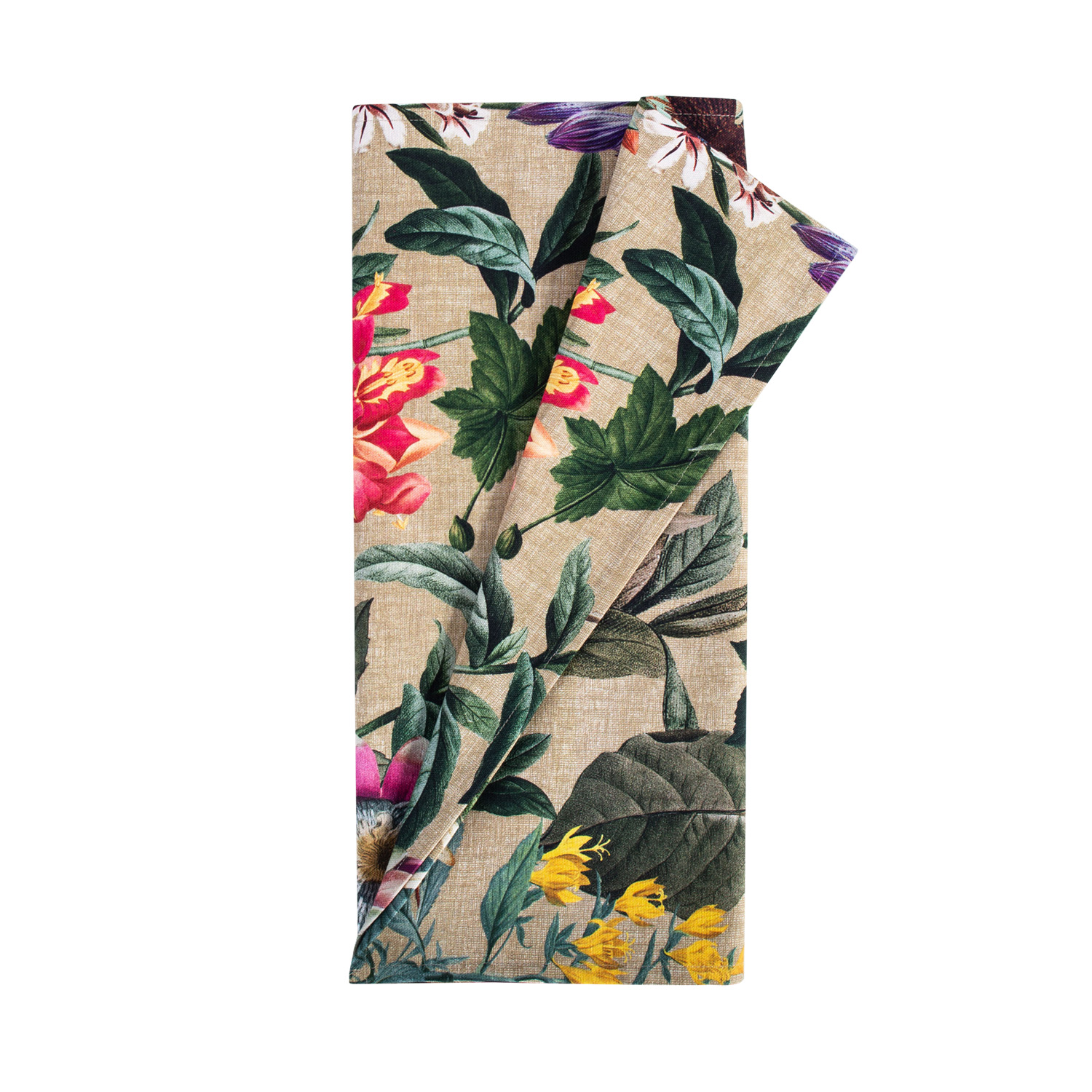 P0003248 Stalo kilimėlis AMAZONIA 43x116cm, smėlio spalvos gėlių - Image 1