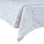 Staltiesė PARTY 136x250cm, balti lapai - Image 2