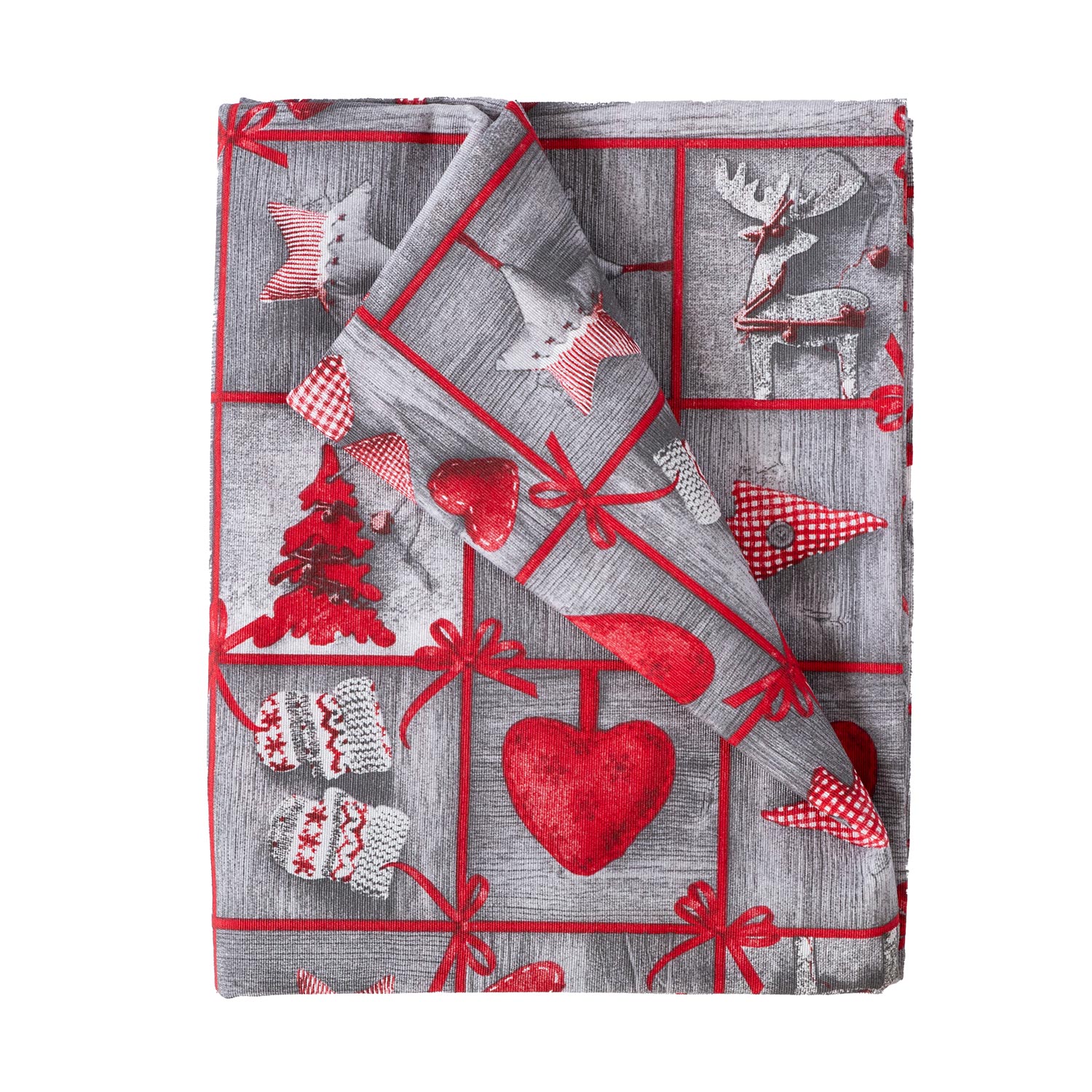 P0003385 Stalinis kilimėlis WINTER FLOWERS 136x220cm, širdelės - Image 1