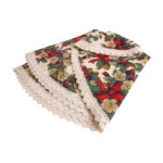 Stalo kilimėlis ŽIEMOS GĖLĖS D170cm, kaspinai - Image 2