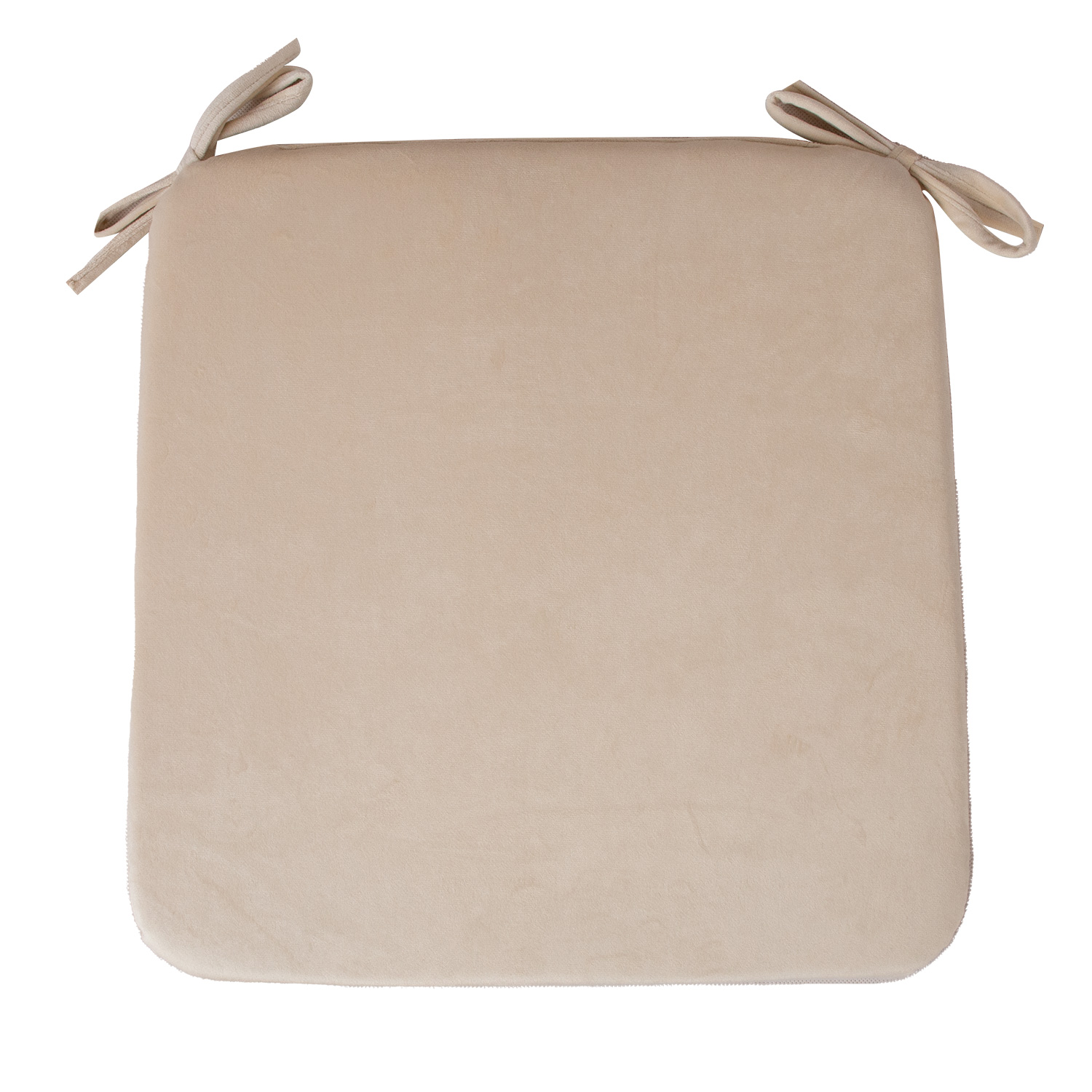 P0005284 Kėdės pagalvėlė VELVET 39x39cm, smėlio spalvos - Image 1
