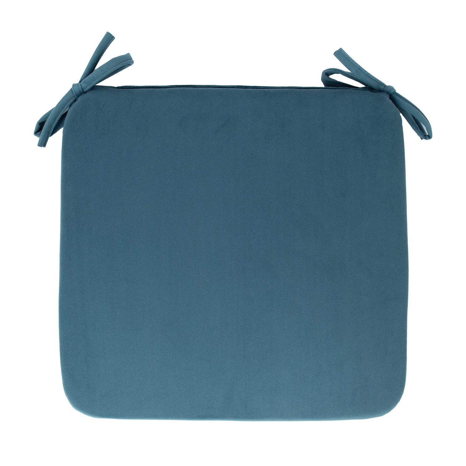 P0005493 Kėdės pagalvėlė VELVET NEW 39x39xH2,5cm, pilkai mėlyna - Image 1