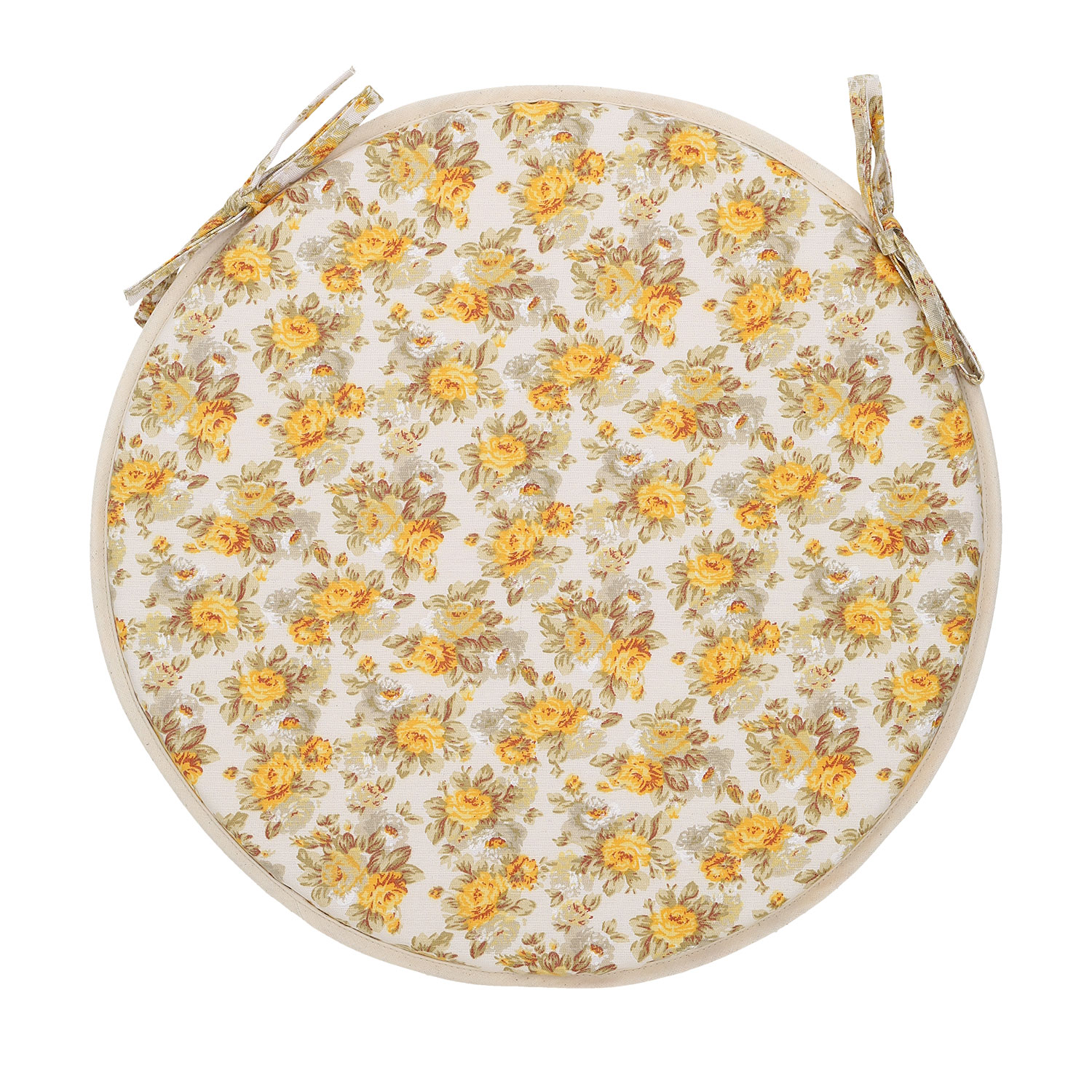 P0006476 Pagalvėlė LONETA NEW kėdei D39cm, smėlio spalvos, rožinė - Image 1