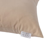 Pagalvė VELVET NEW 50x50cm, su užtrauktuku, šviesiai smėlio spalvos - Image 3