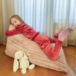 Pufas MINI 100x70x15/70cm, rožinės spalvos - Image 3