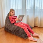 Pufas MINI 100x70x15/70cm, tamsiai pilkas - Image 3