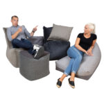 Kėdė LAMB BAG 55x55xH45cm, tamsiai pilka - Image 4