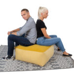 Kėdutė LAMB BAG 80x80xH30cm, geltona - Image 4