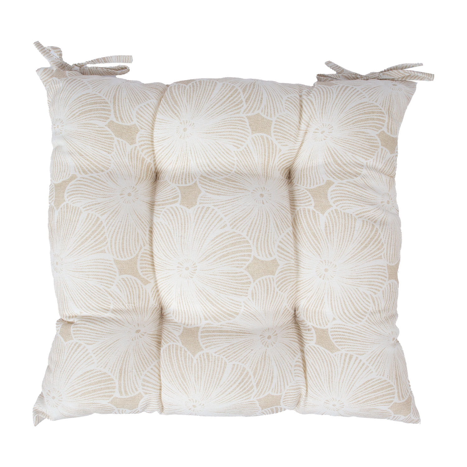 P0068435 Pagalvėlė kėdei LONETA NEW 40x40cm, šviesi gėlė - Image 1