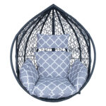 Pagalvėlė pakabinamam krėslui DROPLET pilkas rombas