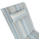 Pagalvėlė kėdei WICKER 55x195x3cm, pilkai smėlio spalvos dryžiai - Image 2