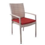 Kėdės pagalvėlė WICKER-2/3, 48x46xH3cm, raudona - Image 2