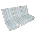 Pagalvėlės sūpynės MONTREAL 114x52x9cm, pilkai smėlio spalvos dryžiai, 3 vnt. - Image 2