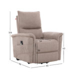 Kėdė GIANNI su elektriniu pakėlimo mechanizmu, smėlio spalvos - Image 9