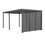 Žaliuzės pavėsinės MIRADOR-80/88 sienelei, tamsiai pilkos spalvos - Image 2