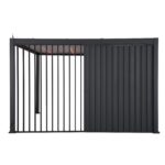 Vertikali žaliuzių sienelė pavėsinei MIRADOR-111 4 m, tamsiai pilka - Image 3