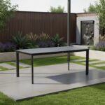 Stalas BEIDA 180x90xH75cm, juodas - Image 8