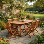 Table FABIOLA 285/225/165x100xH75cm, acacia - Image 11