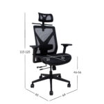 Darbo kėdė MIKE juoda tinklelio - Image 9