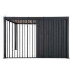 Vertikali žaliuzių sienelė pavėsinei MIRADOR-111 3 m, tamsiai pilka - Image 2