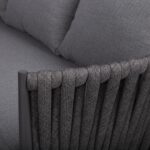 Garden furniture set BRISTOL corner sofa and table, grey - Image 5