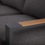 Sodo baldų komplektas RIO kampinė sofa ir stalas, tamsiai pilkas - Image 8