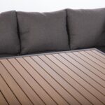 Sodo baldų komplektas RIO kampinė sofa ir stalas, tamsiai pilkas - Image 9